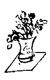 花瓶に活けられた花の絵