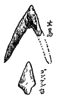 石鏃二つの図