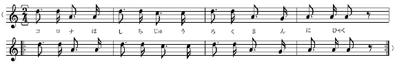 太陽マジックのうたの楽譜