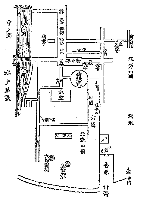 雷門付近の地図