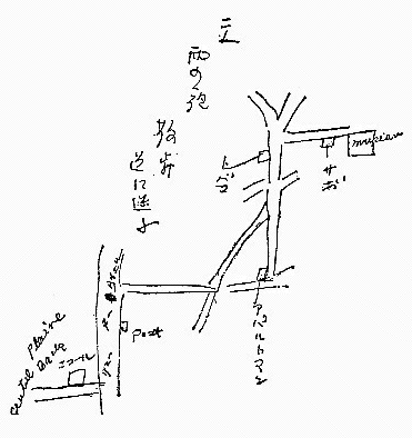 パリの手書きの地図