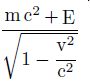 imc^2{Ej^i1|v^2^c^2j̐}