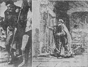 「Fig 26 St.Roche with Plague Bubo, 1528 (left) & The Blind Tobias by Rembrandt (right).　図26　ペスト横痃のある聖ロクス（1568）（左）、盲人トピアス（レンブラント）（右）」のキャプション付きの図