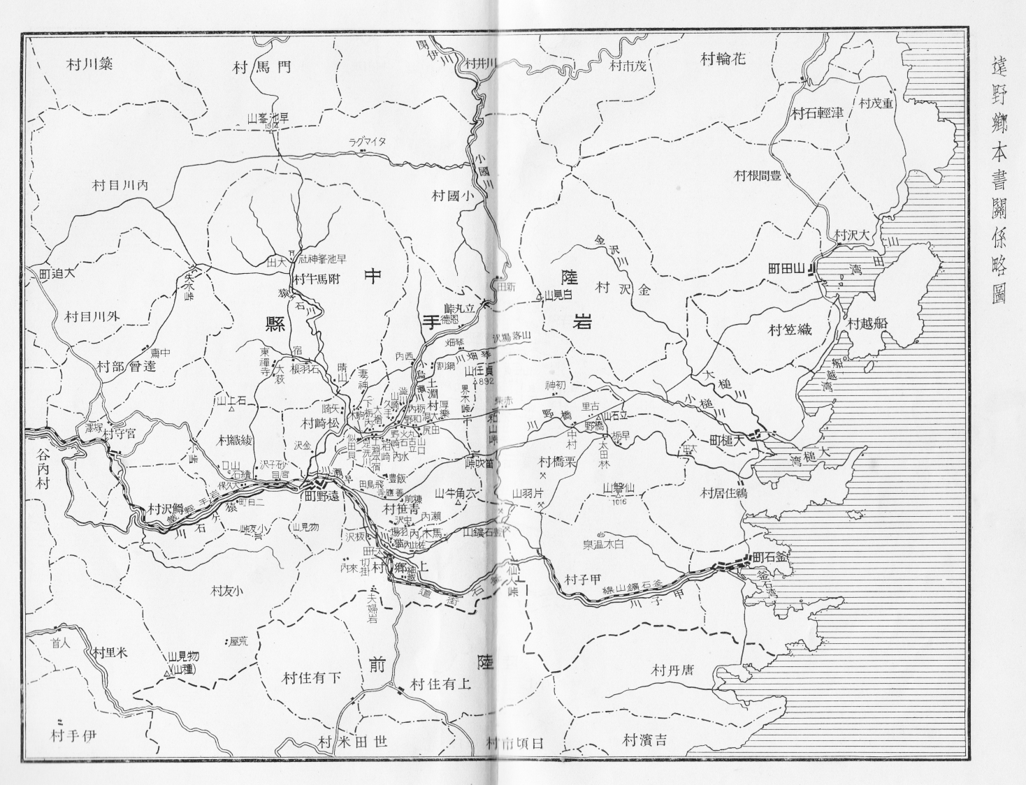 遠野郷本書関係略図