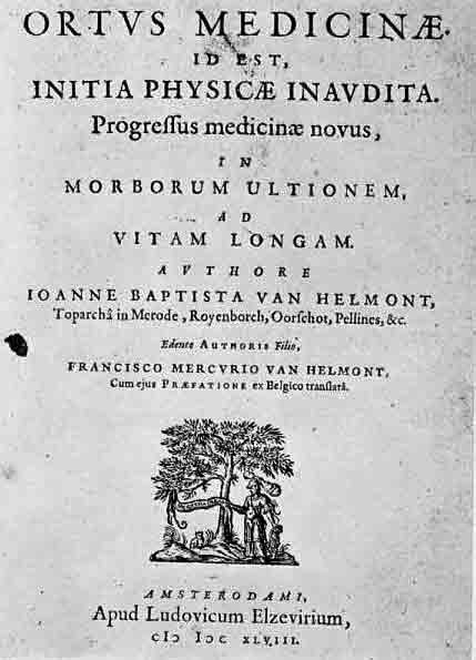 「第81図　ファン・ヘルモントの「医学の起源」の扉（1648）」のキャプション付きの図