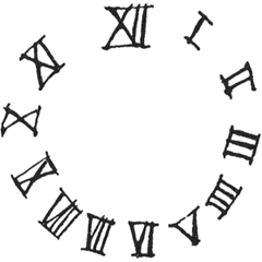 私の柱時計の図