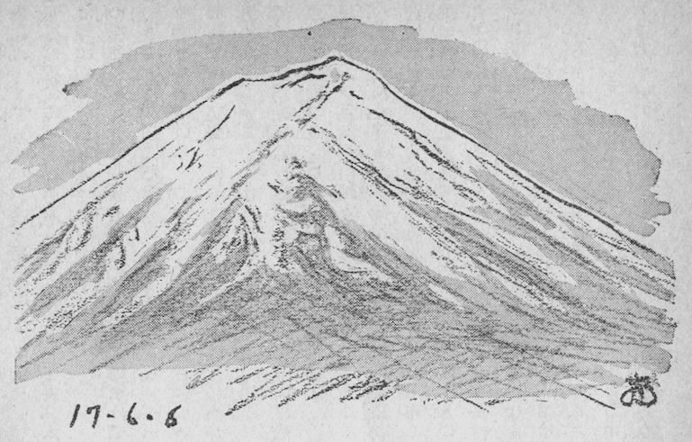 「富士の豆蒔小僧――鳴沢村より」のキャプション付きの図